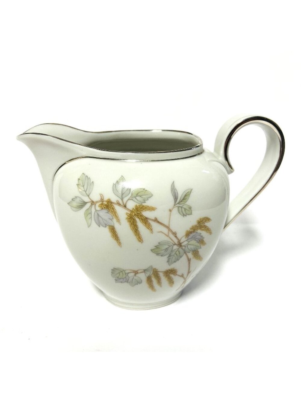 Creamer Pitcher Franconia K&A Krautheim Selb Bavaria Birch Blossoms Platinum VTG